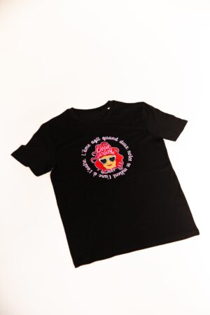 T-shirt noir unisexe « Olga la Rouge »